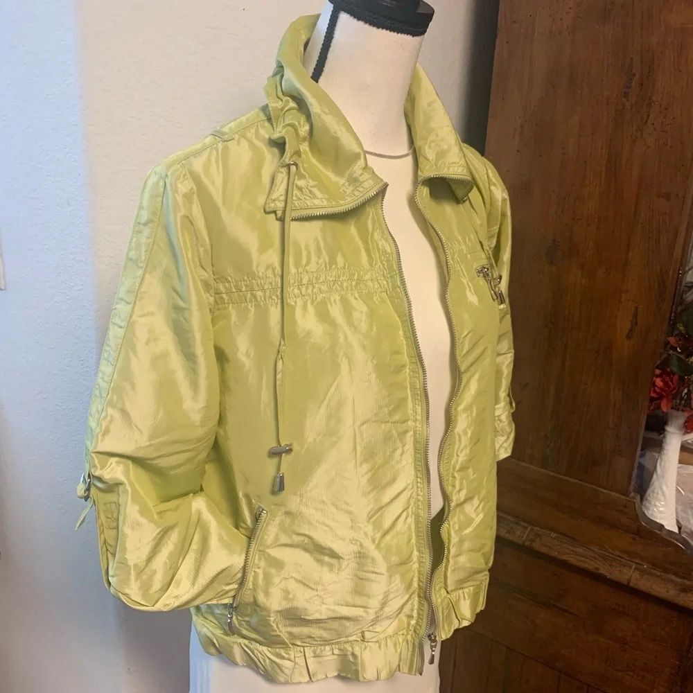 Chico's Sport it Ryland 3/4 Roll Sleeves Jacket Vista‎ Green S1 / Small